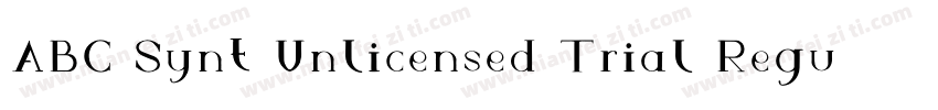 ABC Synt Unlicensed Trial Regular字体转换